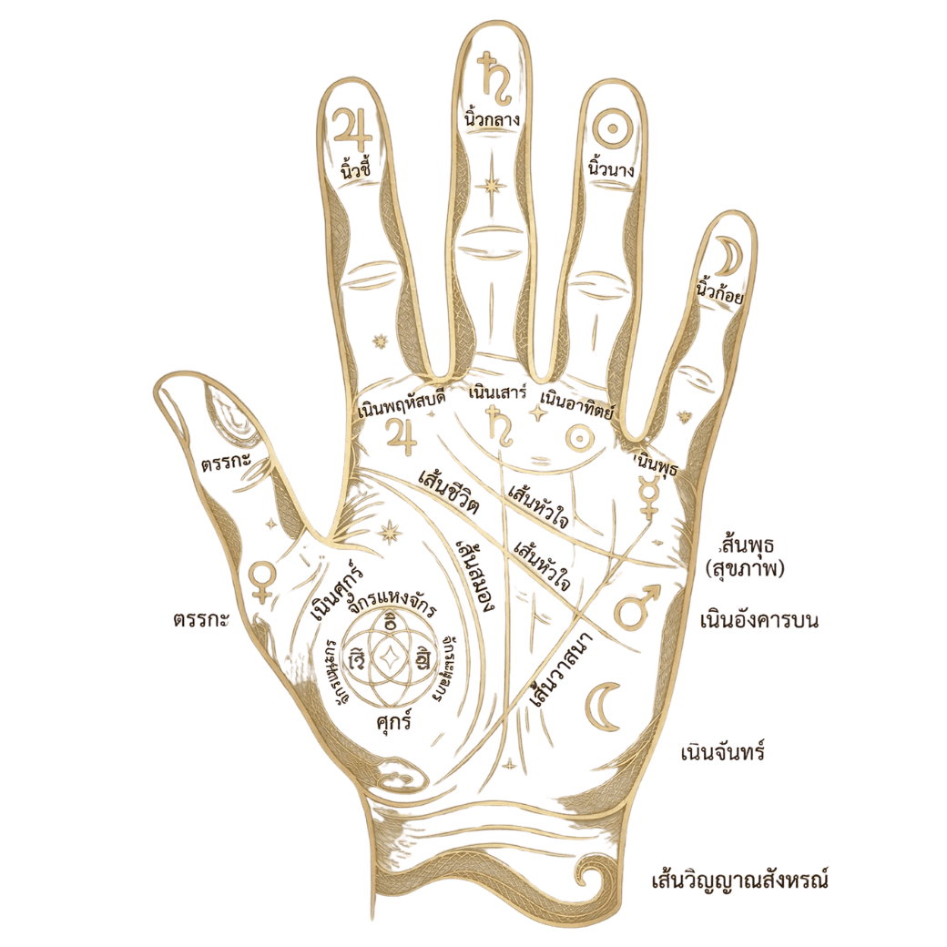 Thai Palmistry Diagram